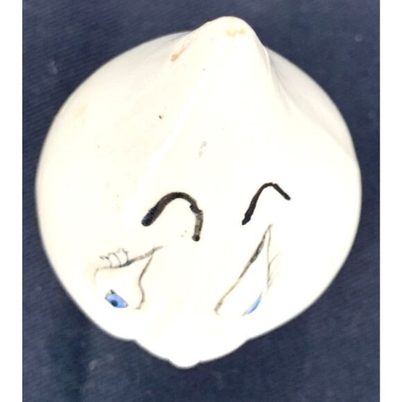Drip and Drop Salt Pepper Shakers Anthropomorphic Onion Garlic MCM Ceramic 3" - Picture 7 of 9
